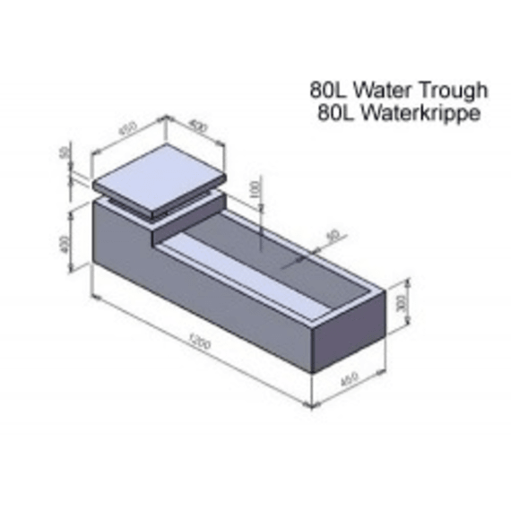 cement cattle water trough 3m picture 1