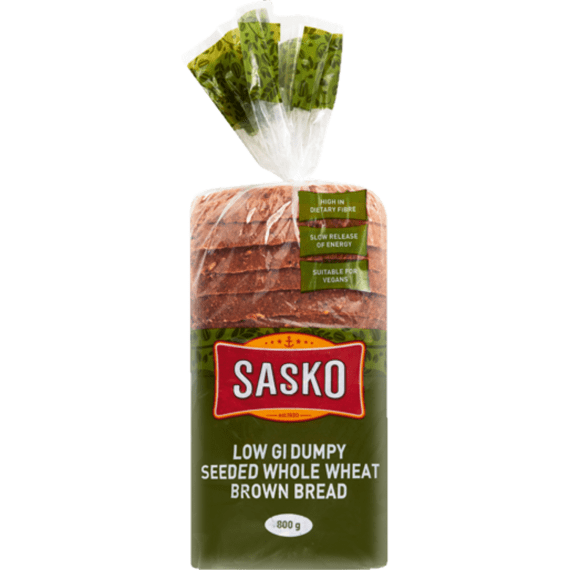 Sasko Brown Seedloaf Low Gi Bread 800g Agrimark
