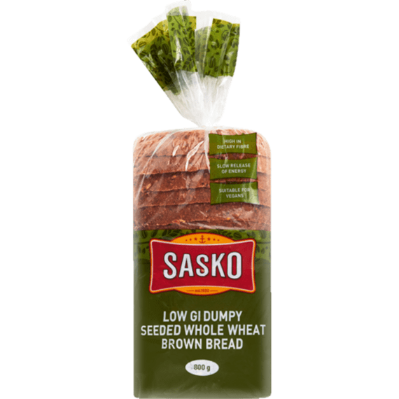 sasko brown seedloaf low gi bread 800g picture 1