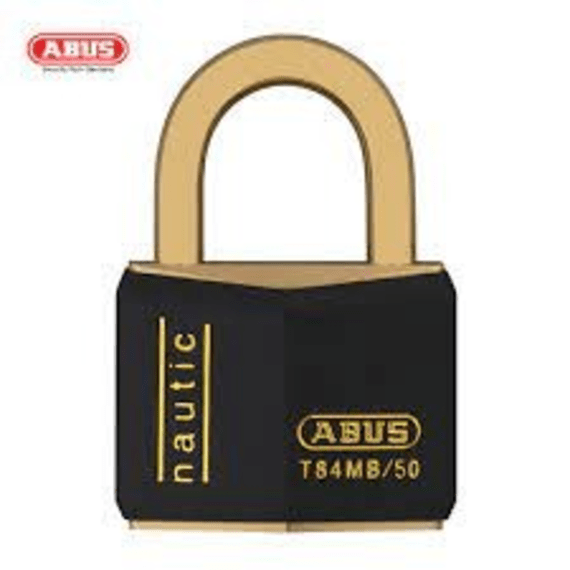 abus padlock brass black 50mm picture 1