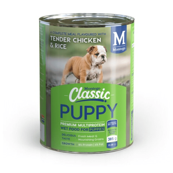 montego dog food wet puppy chicken 385g picture 1