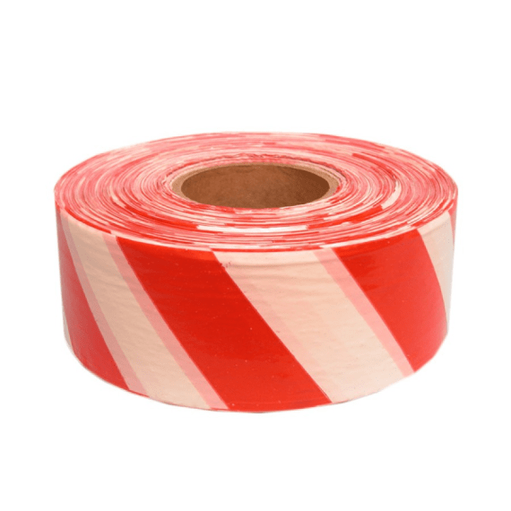 barrier tape red white 75mm 100m picture 1