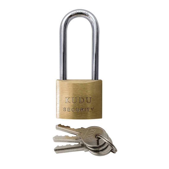 kudu padlock brass l shackle 38mm picture 1