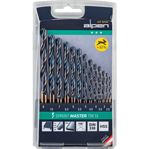 alpen drill bit hss sprint set picture 1