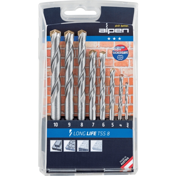 alpen drill bit masonry set 8pc long picture 1