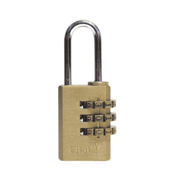 bbl padlock combo resettable brass picture 1