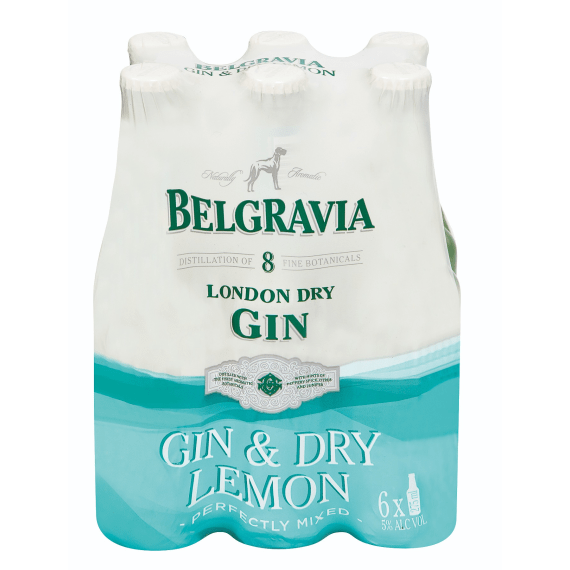 belgravia spirit cooler gin dry lemon 275ml picture 2