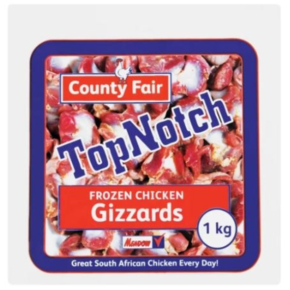 County Fair Top Notch Chicken Gizzards Frozen 1kg Agrimark