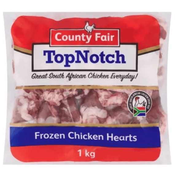 county fair top notch chicken hearts frozen 1kg picture 1