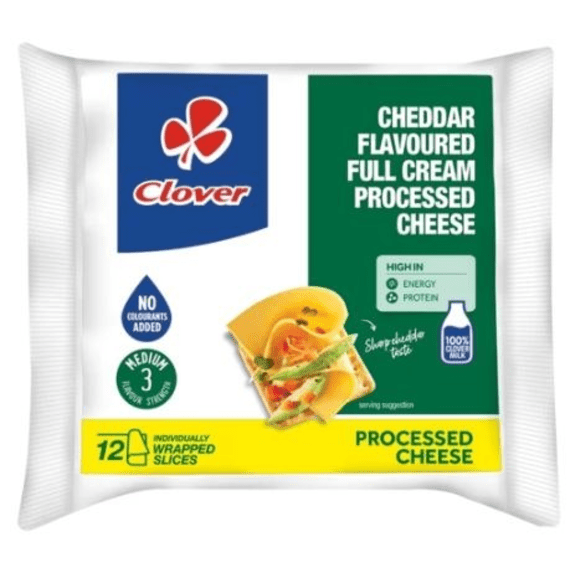 Clover Processed Slices Cheddar 180g Agrimark