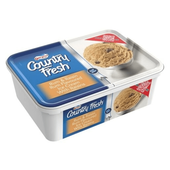 Country Fresh Ice Cream Rum&Raisin 1.8l | Agrimark