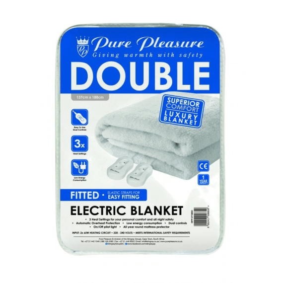 pure pleasure sherpa fully fitted blanket dbl picture 1