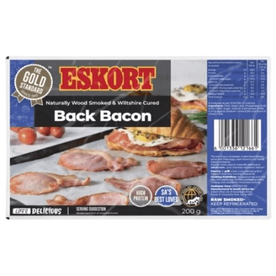 eskort bacon rindless back 200g picture 1