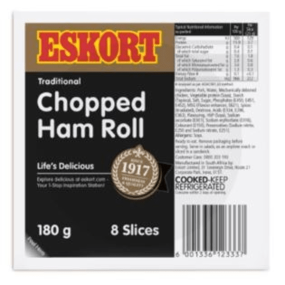 eskort sliced cold meat stack chopped ham 180g picture 1