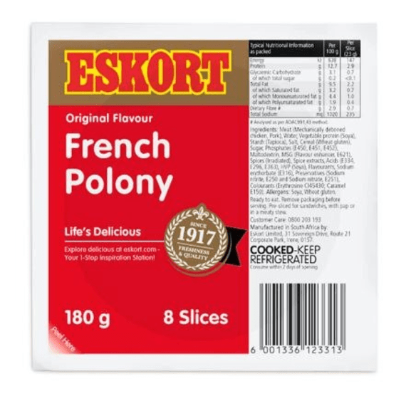 eskort sliced cold meat stack french polony 180g picture 1