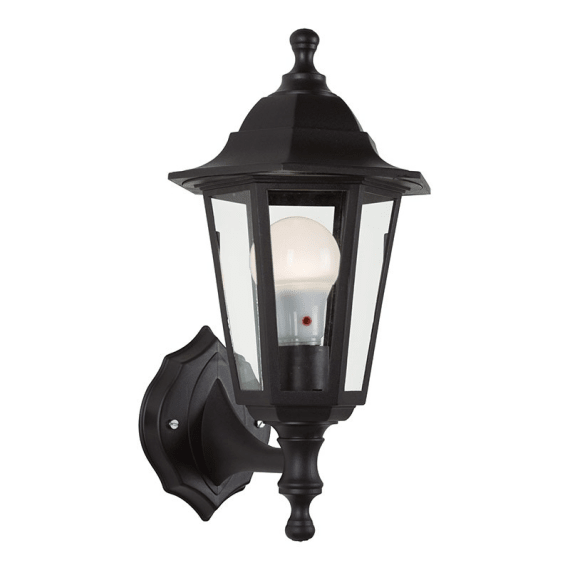 eurolux wall lantern 6 panel black up facing picture 1