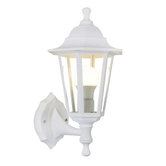 eurolux wall lantern 6 panel white up facing picture 1