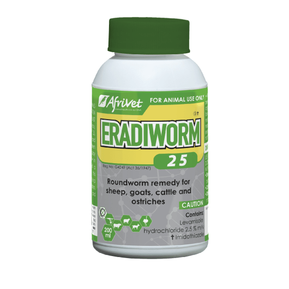 afrivet eradiworm 25 200ml pvc picture 1