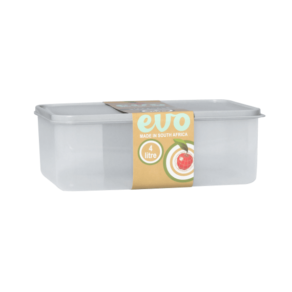 evo 1pc container grey lid 4l picture 1