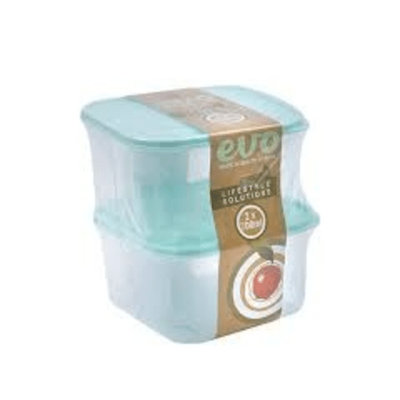 evo 2pc lunchbox clear lid 700ml picture 1