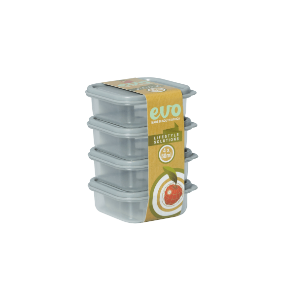 evo 4pc snack box grey lid 80ml x 20 picture 1