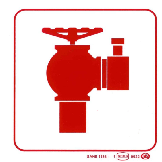 sign fire fighting sabs 190x190mm picture 1