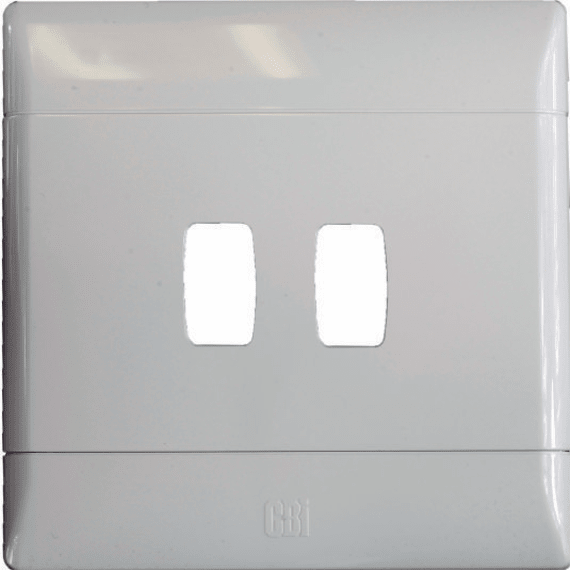 cbi light switch grid plate 2 l 4x4 wht picture 1