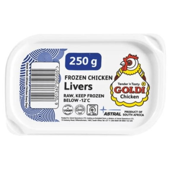 goldi chicken liver tubs frozen 250g picture 1
