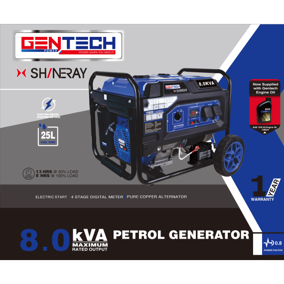 gentech generator electric blue 8 0kva picture 1