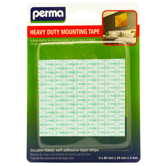 perma mounting tape strips 80mmx24mmx3mmx6 picture 1