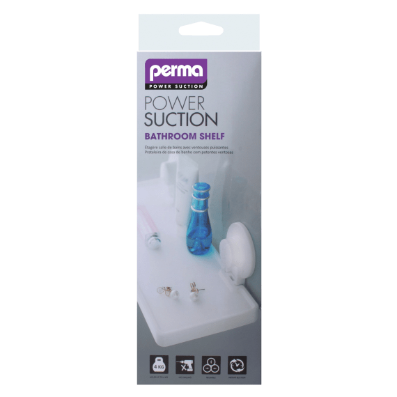 perma suction bathroom shelf 32cm box picture 1