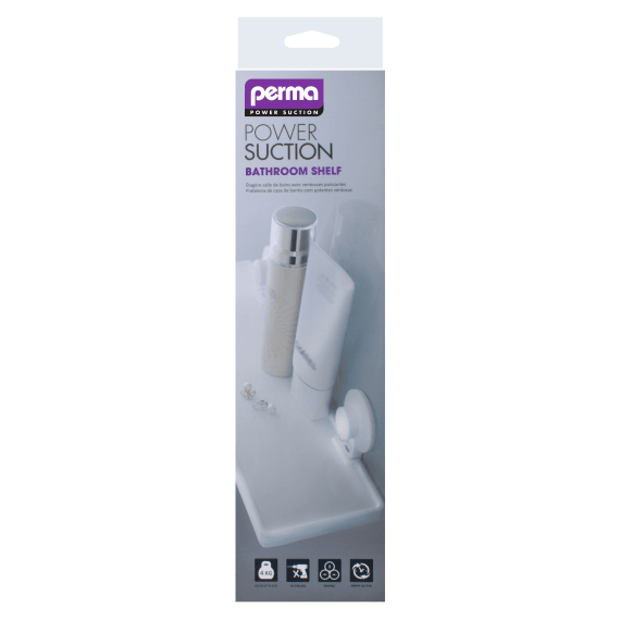 perma suction bathroom shelf 42cm box picture 1