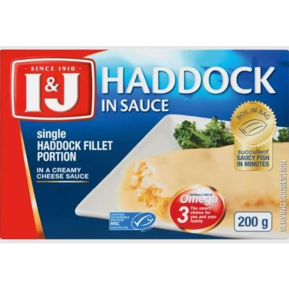 i j fish in sauce haddock 200g picture 1