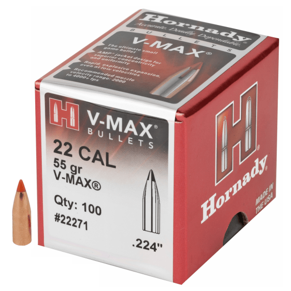bullets 224 55gr hornady v max picture 1