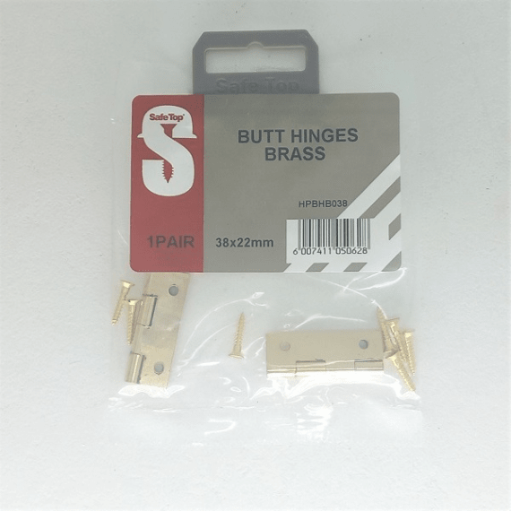 hinge brass 38mm 2pk picture 1