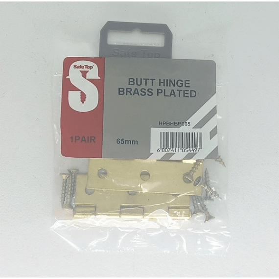 hinge brass 63mm 2pk picture 1