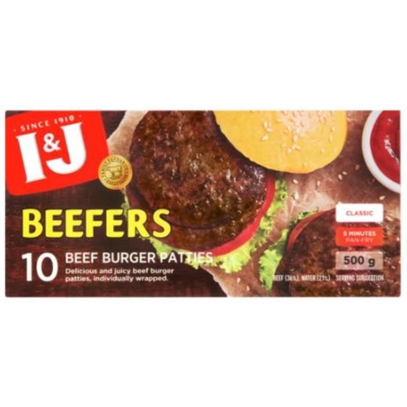 i j beefers steak burgers 500g picture 1