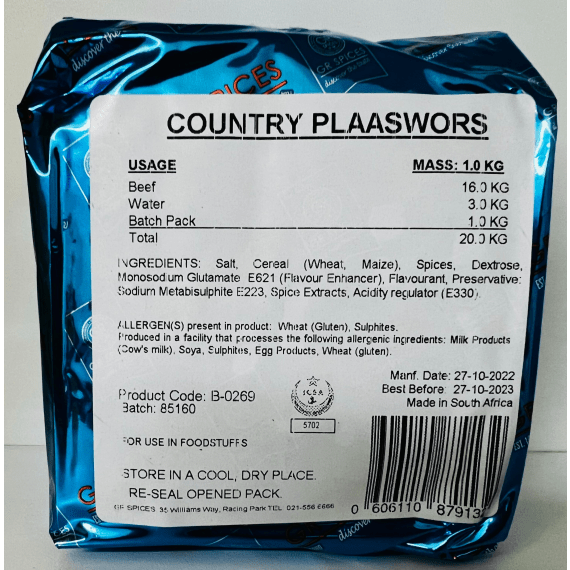 country plaaswors 1kg picture 1