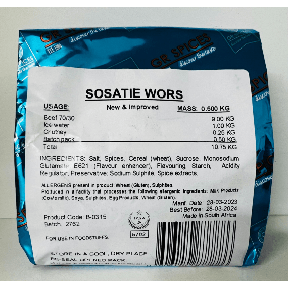 sosatie wors 500g picture 1