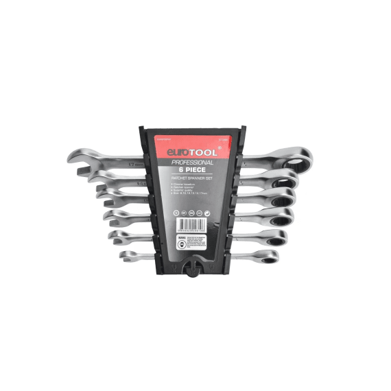 Eurotool Ratchet Spanner Chrome 6pce Agrimark
