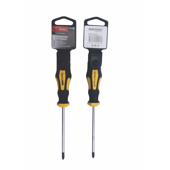 eurotool screwdriver ph1x100yellow1pc picture 1