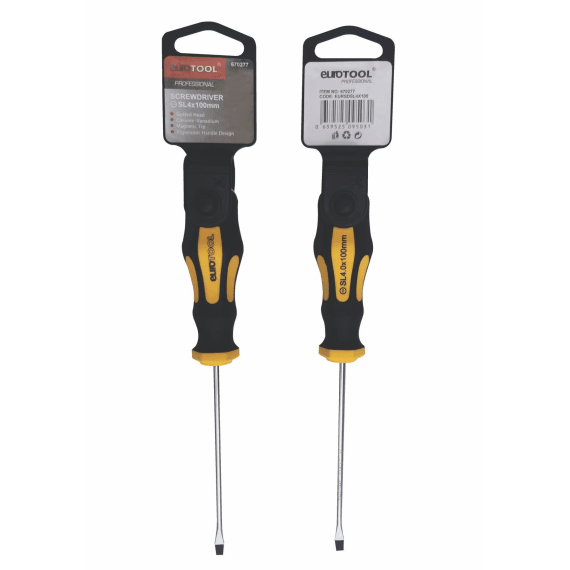 eurotool screwdriver sl 4x100yellow 1pc picture 1