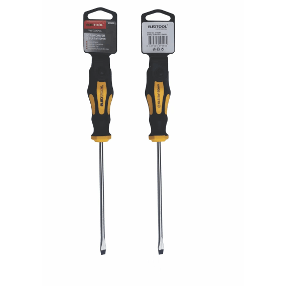 eurotool screwdriver sl 6 5x150 yellow 1pc picture 1