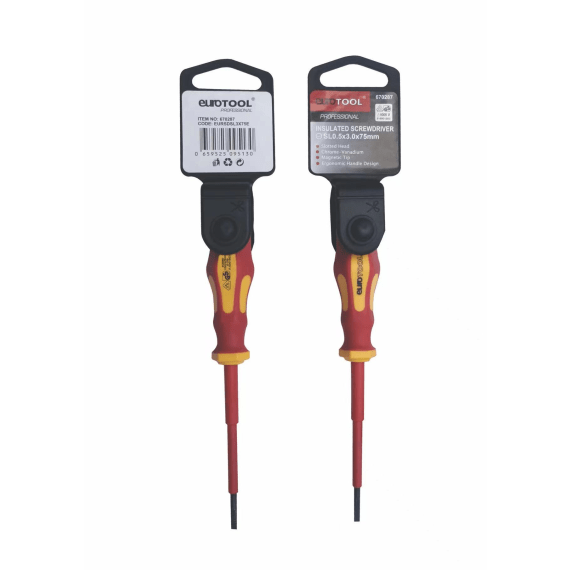 eurotool screwdriver sl 3x75 elec red1pc picture 1