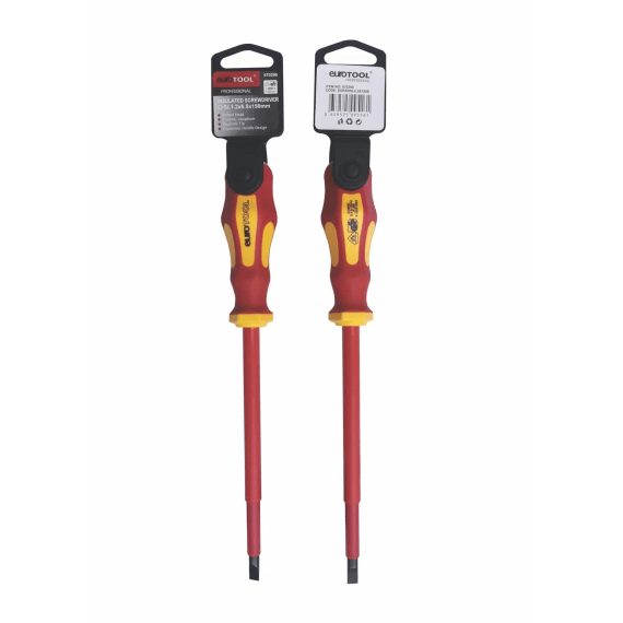Eurotool Screwdriver SL 6.5x150 Elec Red1pc Agrimark