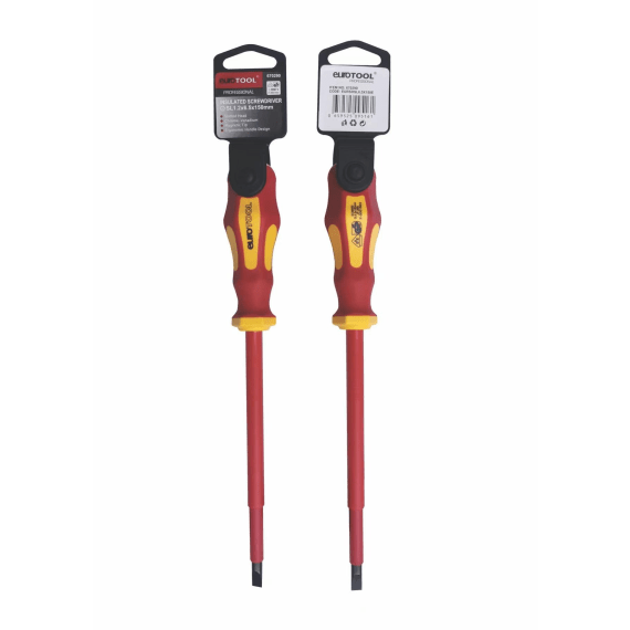 eurotool screwdriver sl 6 5x150 elec red1pc picture 1