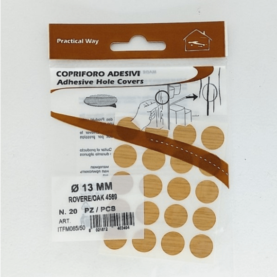 safetop screw cap sticker oak 20pk picture 1