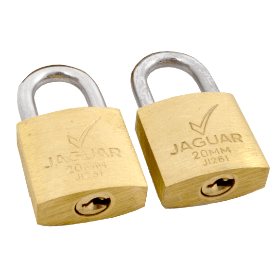 jaguar padlock brass 2pack clam picture 1