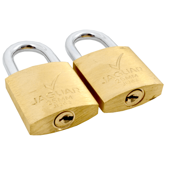 jaguar padlock brass 2pack clam picture 2