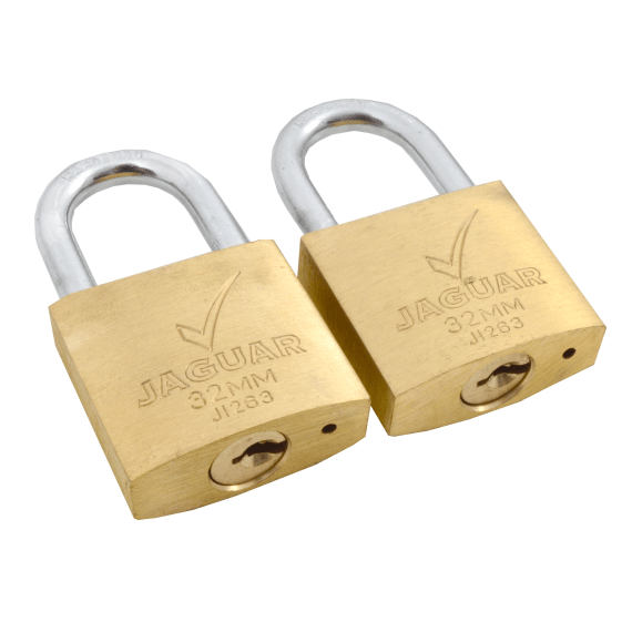 jaguar padlock brass 2pack clam picture 4